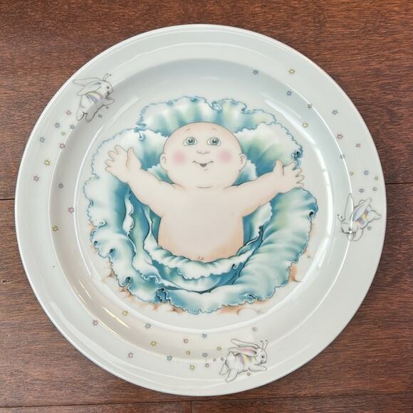 Vintage 1984 Cabbage Patch Kids Ceramic Mug, Bowl and Plate Set, Fine Porcelain - Picture 10 of 16